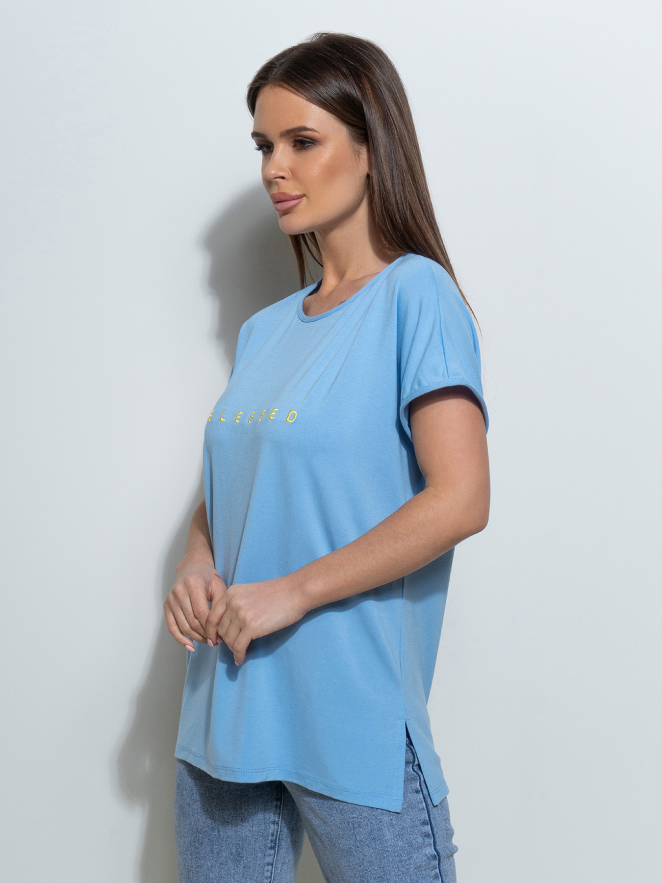 Футболка ISSA Plus модель 14496_голубой Фото