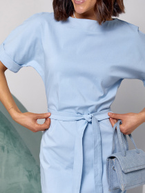 Платье миди ISSA Plus модель 14499_голубой Фото