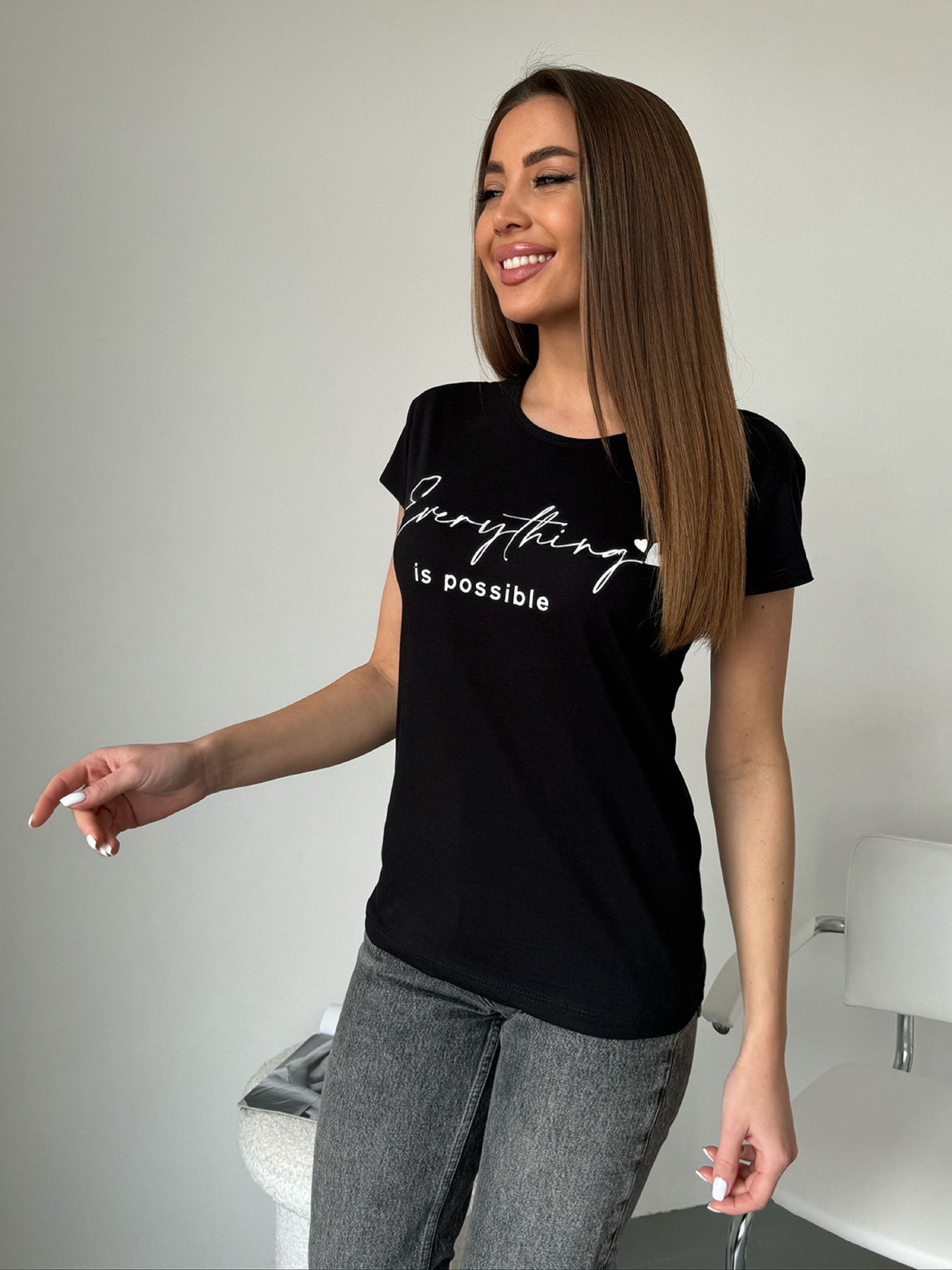 Футболка ISSA Plus модель WN20-593_черный Футболка ISSA Plus модель WN20-593_черный Фото