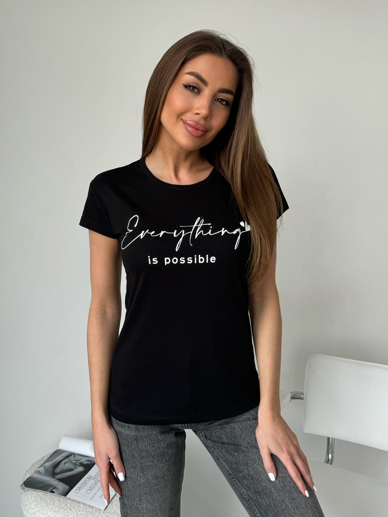 Футболка ISSA Plus модель WN20-593_черный Футболка ISSA Plus модель WN20-593_черный Фото