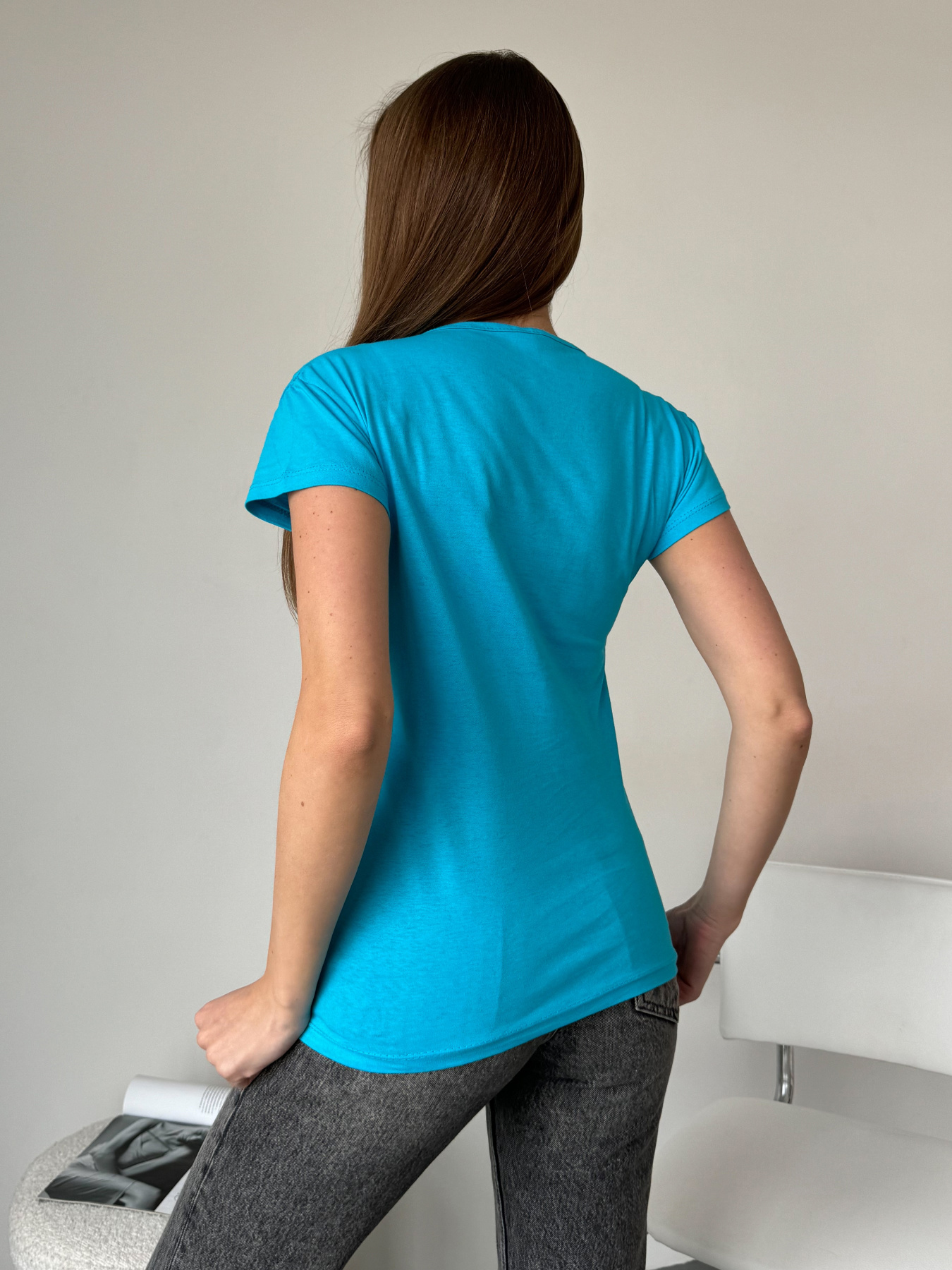 Футболка ISSA Plus модель WN20-593_голубой Фото