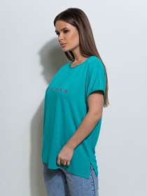 Футболка ISSA Plus модель 14496_бирюзовый Фото