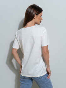 Футболка ISSA Plus модель 14494_молочный Фото