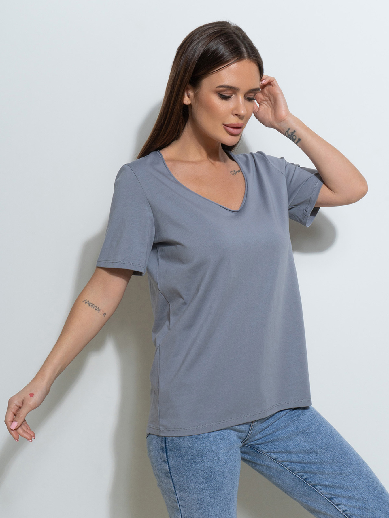 Футболка ISSA Plus модель 14494_серый Фото