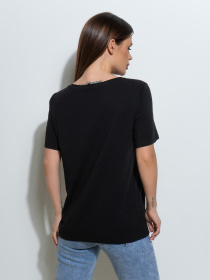 Футболка ISSA Plus модель 14494_черный Футболка ISSA Plus модель 14494_черный Фото