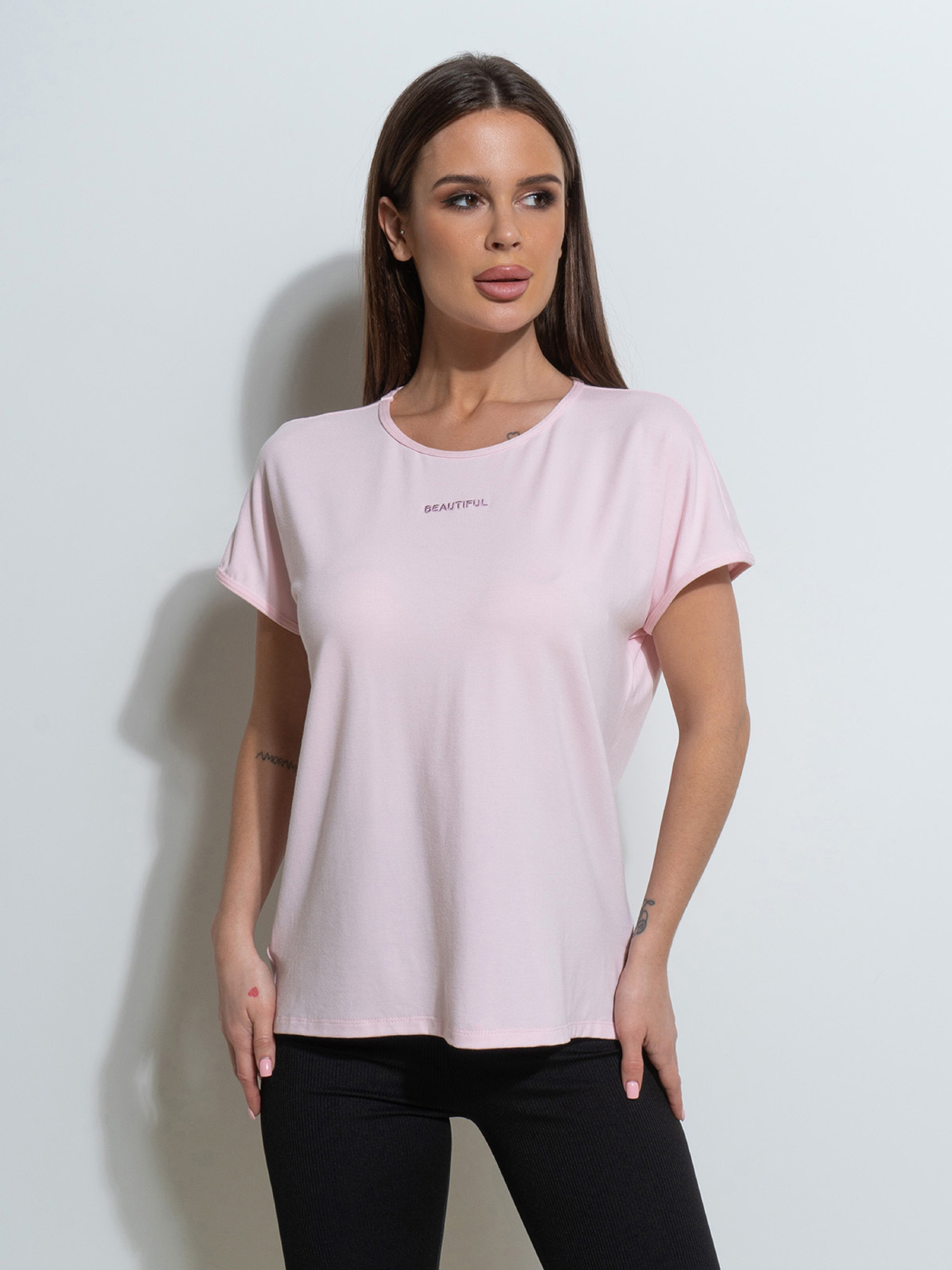 Футболка ISSA Plus модель 14497_розовый Футболка ISSA Plus модель 14497_розовый Фото