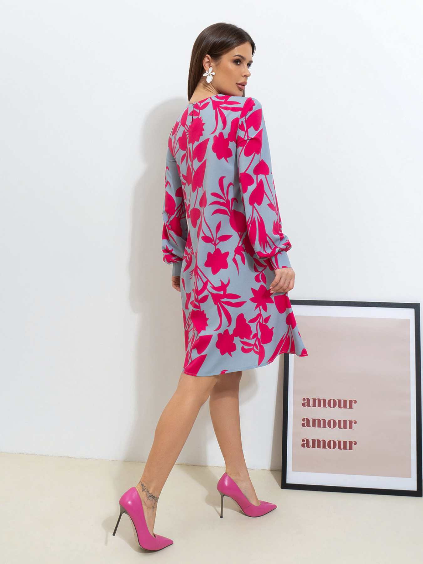 Платье мини ISSA Plus модель 14512_мультиколор Фото