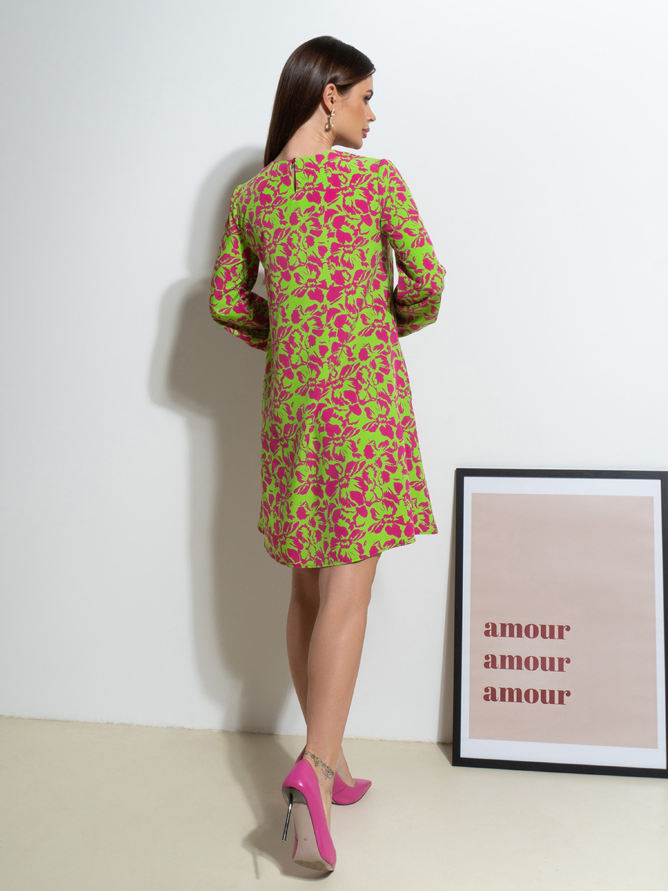 Платье мини ISSA Plus модель 14513_мультиколор Фото