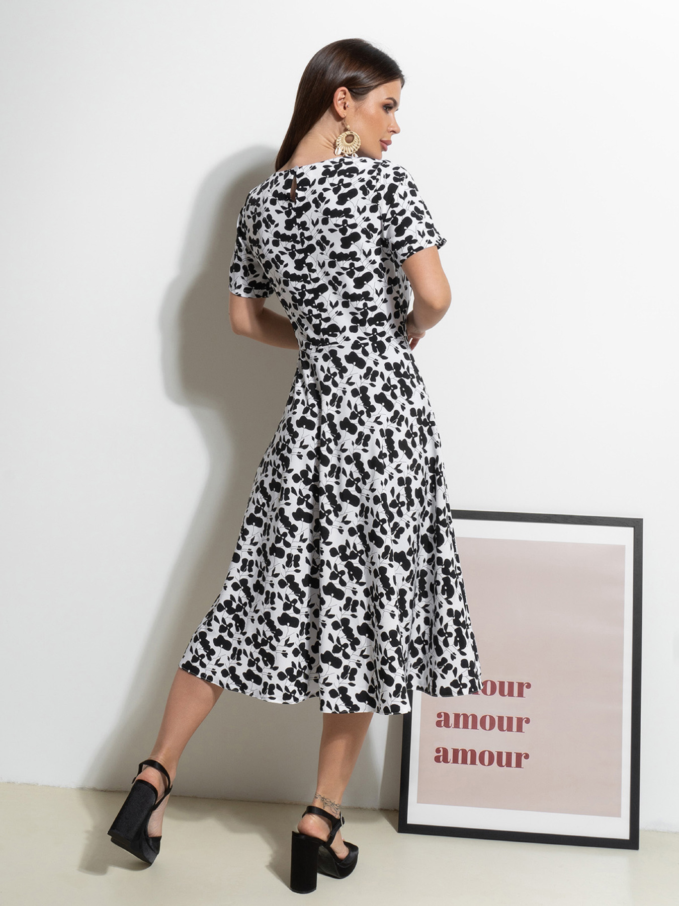 Платье миди ISSA Plus модель 14514_белый Фото