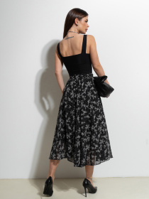 Юбка миди ISSA Plus модель 14524_черный Фото