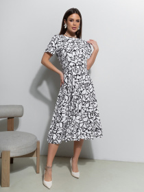 Платье миди ISSA Plus модель 14545_белый Фото