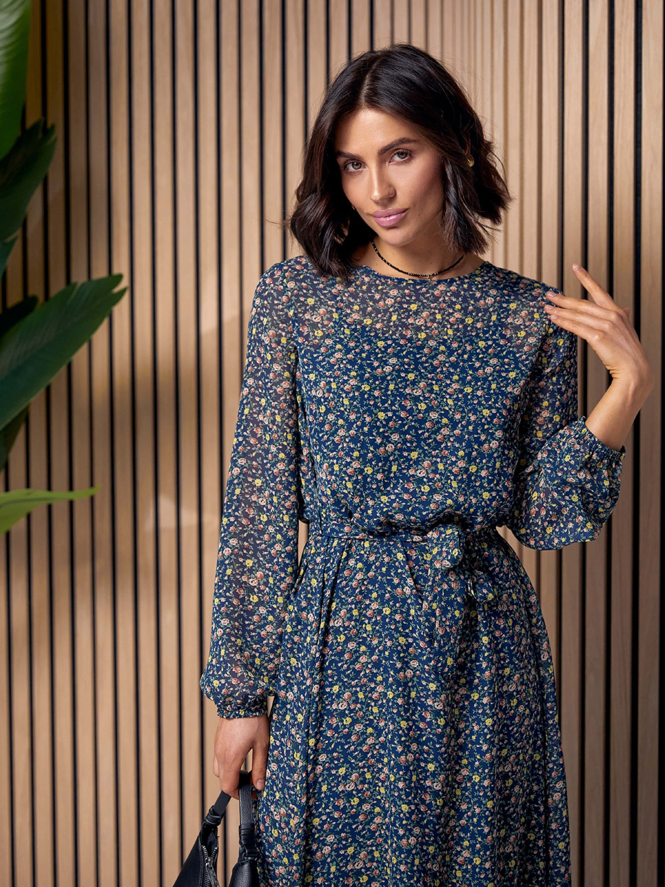 Платье миди ISSA Plus модель 14517_мультиколор Фото