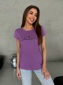 Футболка ISSA Plus модель WN20-594_сиреневый Фото