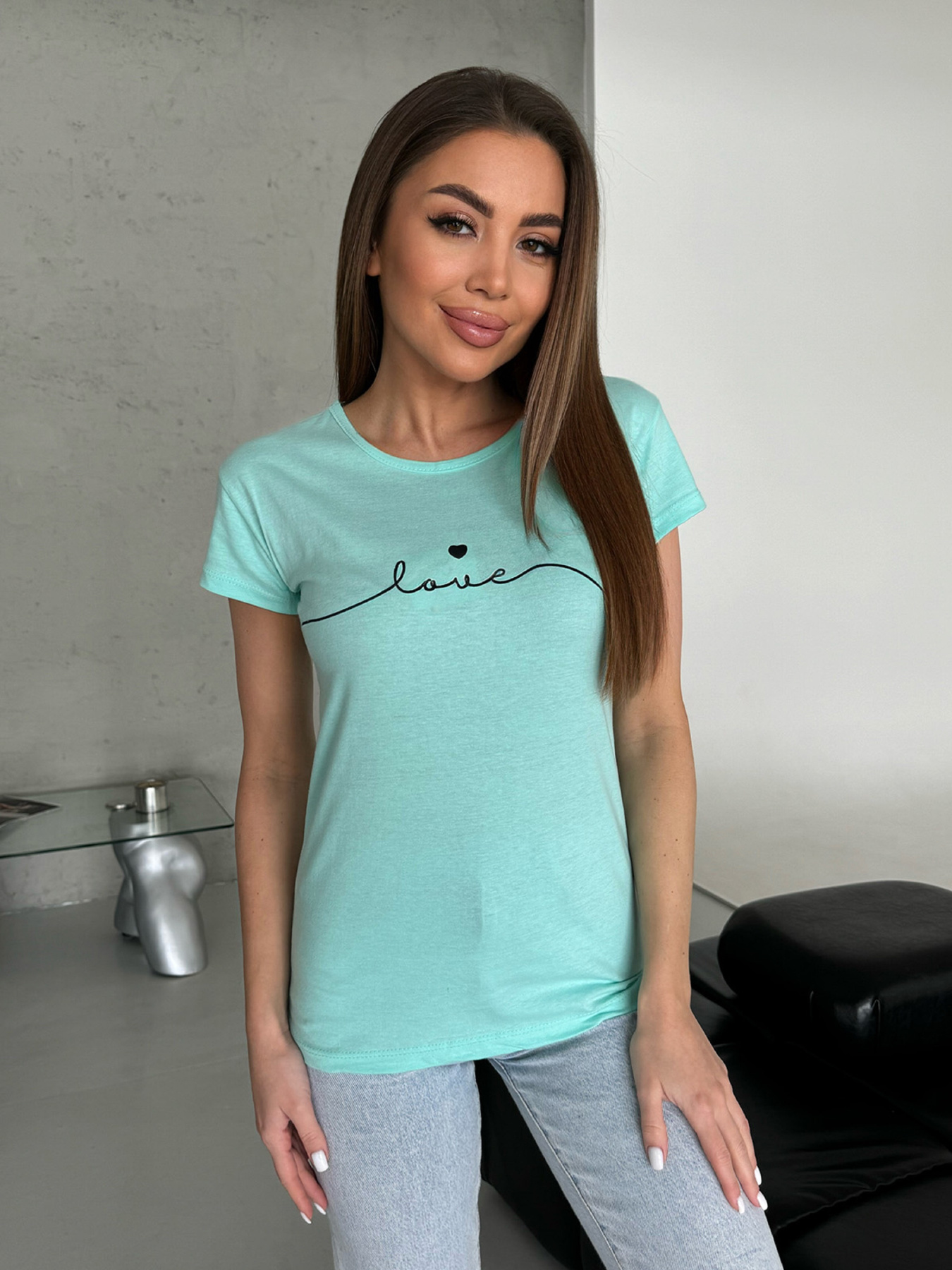 Футболка ISSA Plus модель WN20-594_мятный Фото