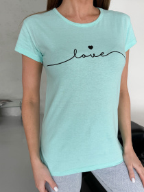 Футболка ISSA Plus модель WN20-594_мятный Футболка ISSA Plus модель WN20-594_мятный Фото