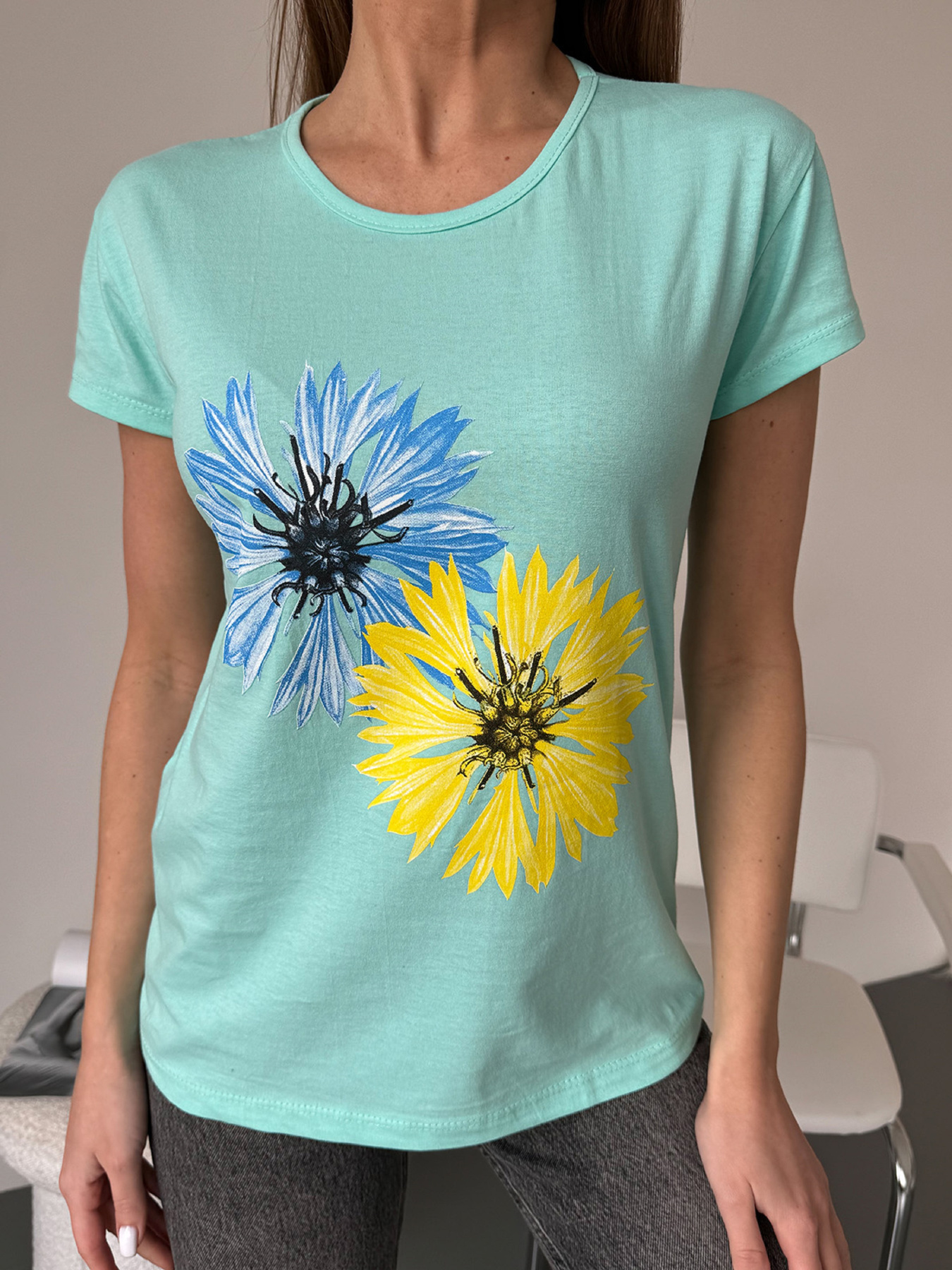 Футболка ISSA Plus модель WN20-595_мятный Фото