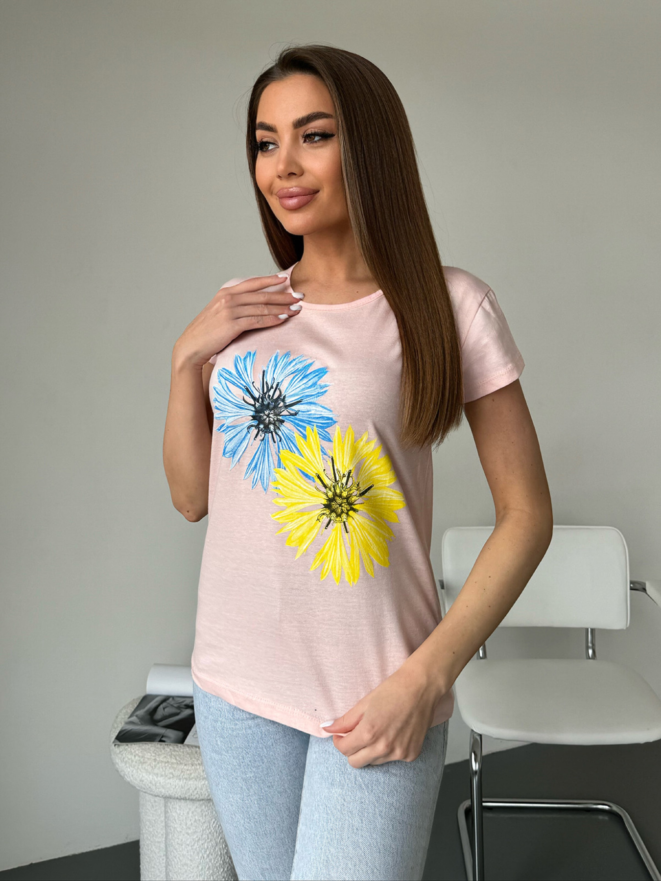 Футболка ISSA Plus модель WN20-595_розовый Фото