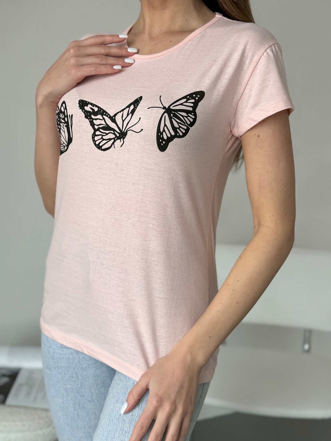 Футболка ISSA Plus модель WN20-596_розовый Фото