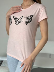 Футболка ISSA Plus модель WN20-596_розовый Футболка ISSA Plus модель WN20-596_розовый Фото