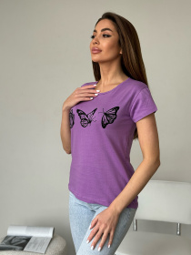 Футболка ISSA Plus модель WN20-596_сиреневый Фото