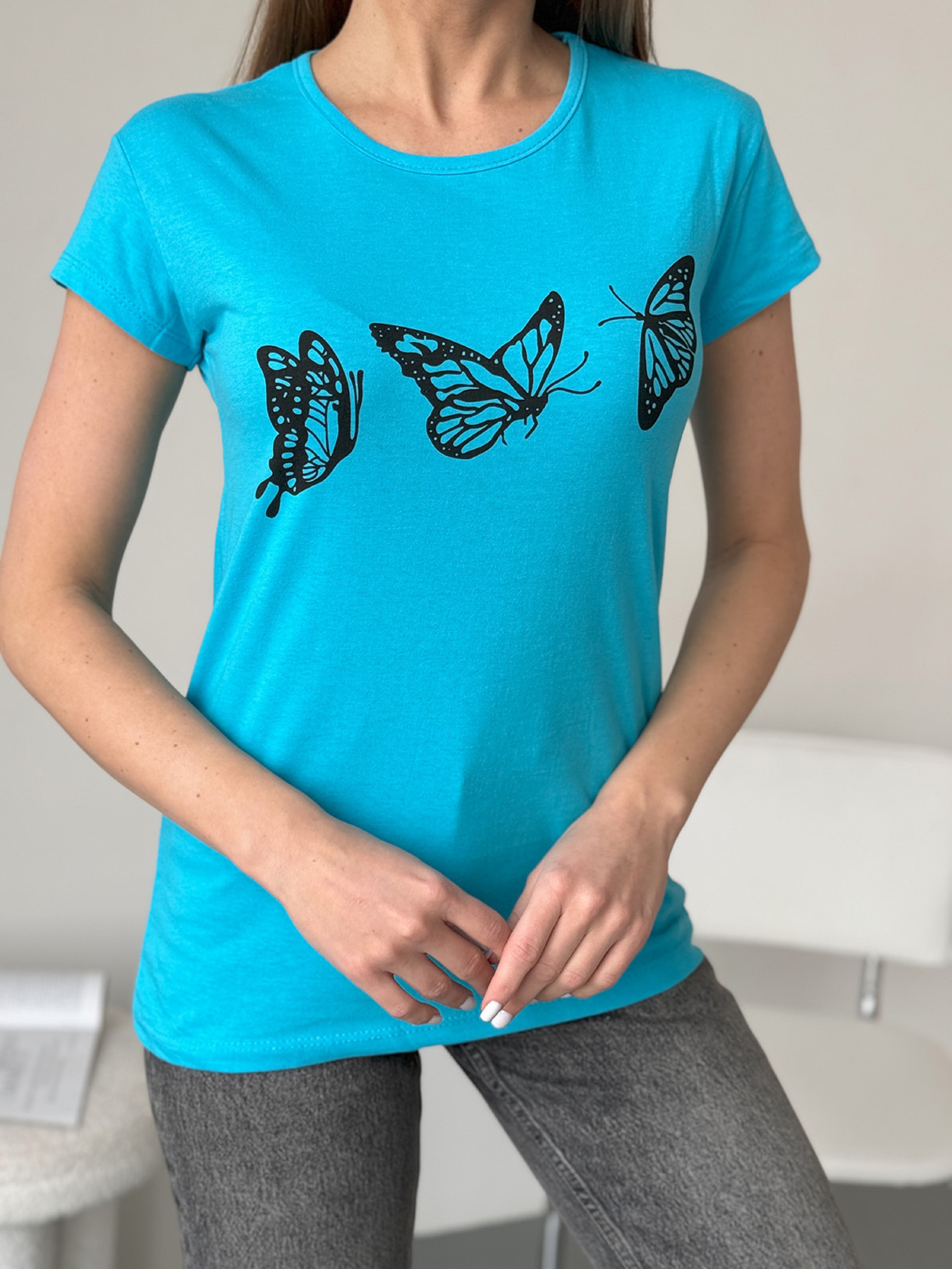 Футболка ISSA Plus модель WN20-596_голубой Фото