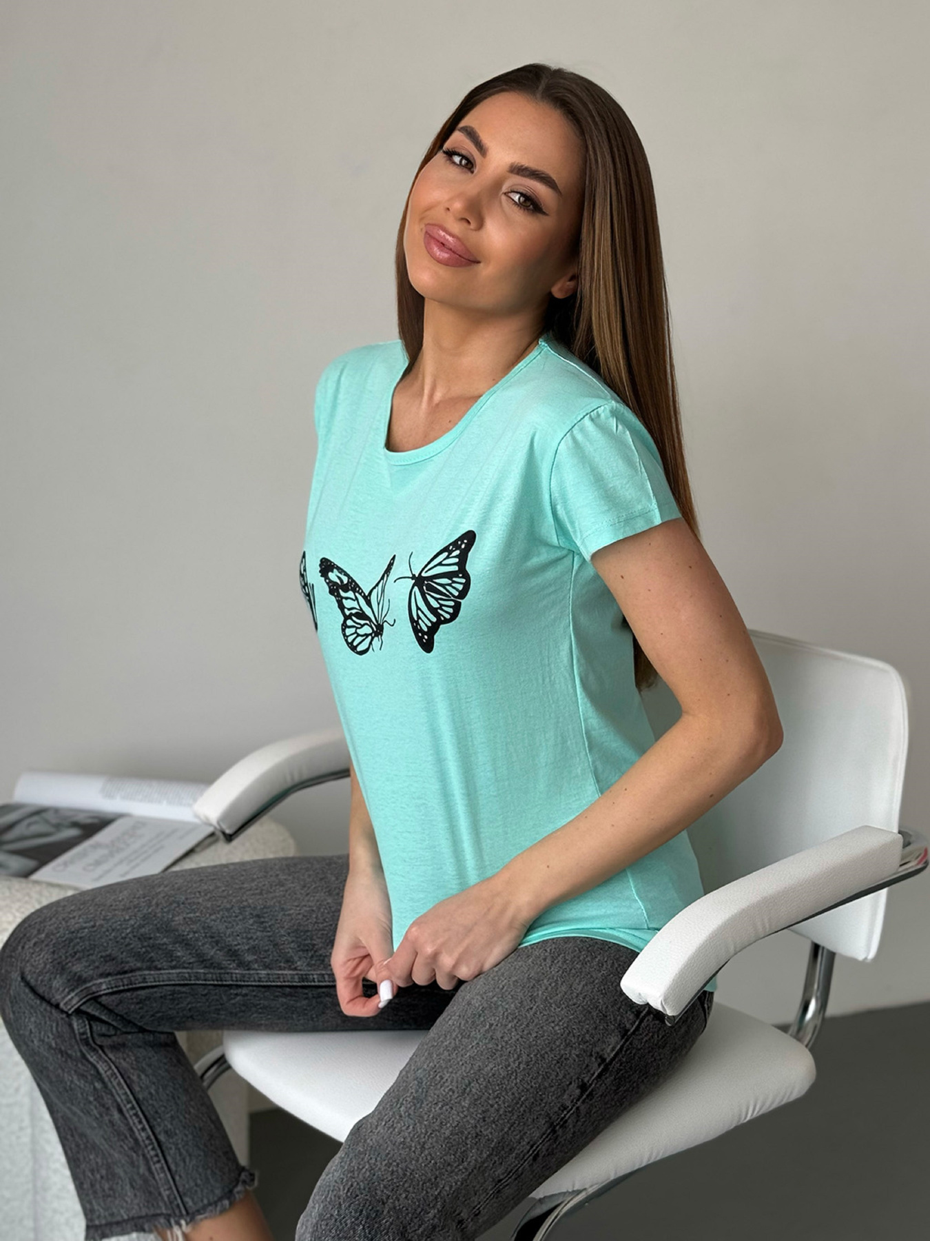 Футболка ISSA Plus модель WN20-596_мятный Фото