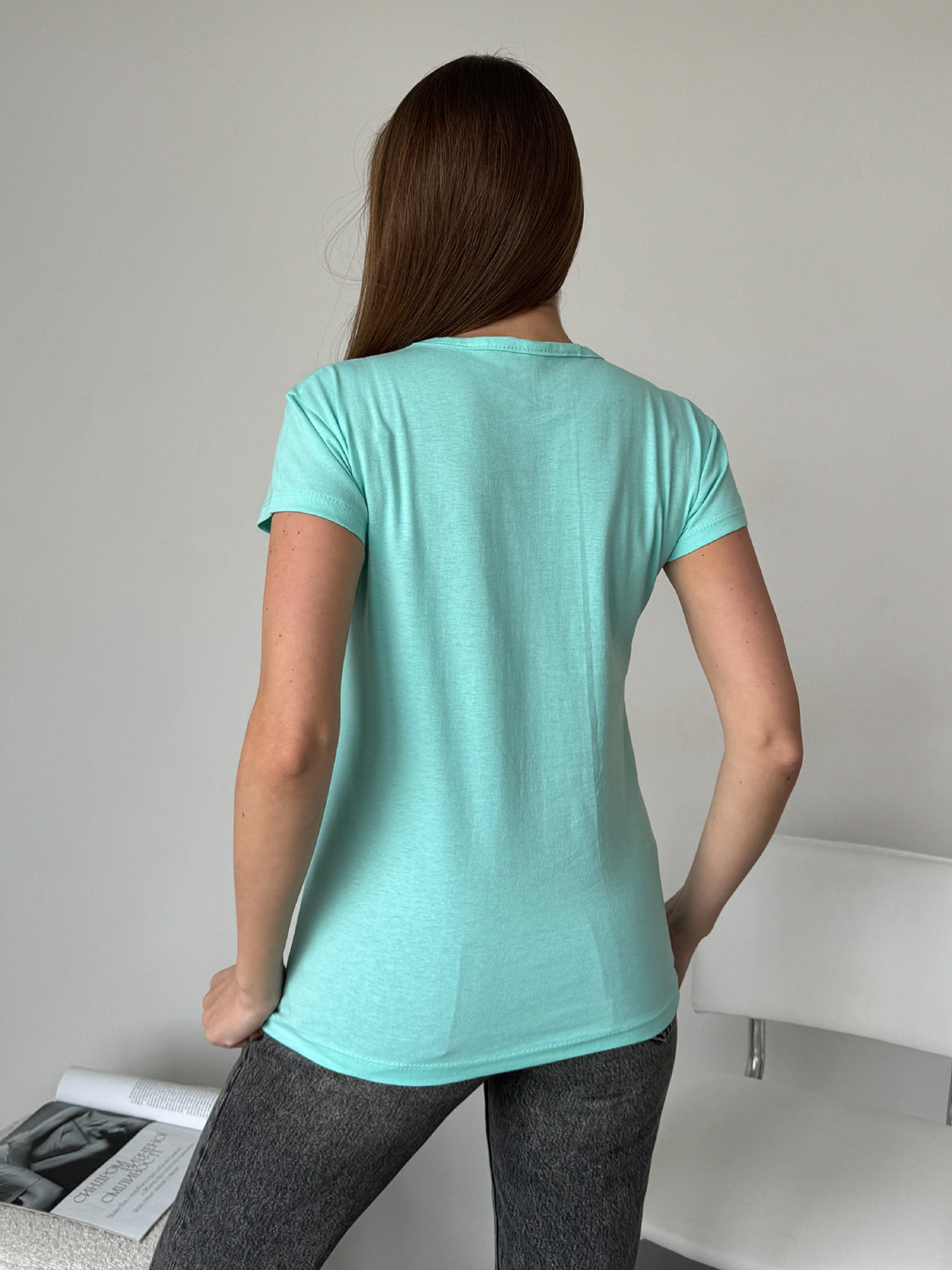 Футболка ISSA Plus модель WN20-596_мятный Фото