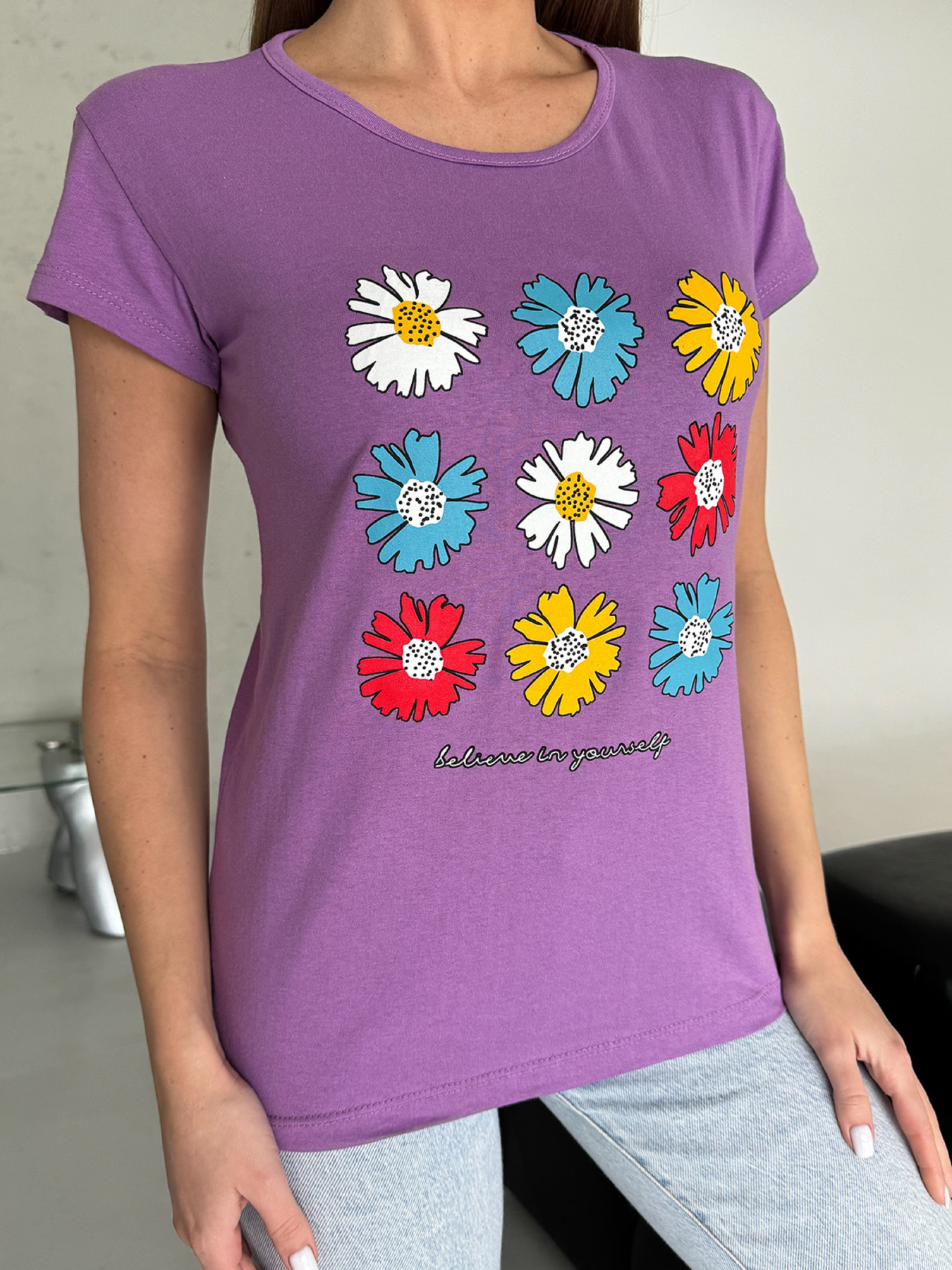 Футболка ISSA Plus модель WN20-597_сиреневый Фото