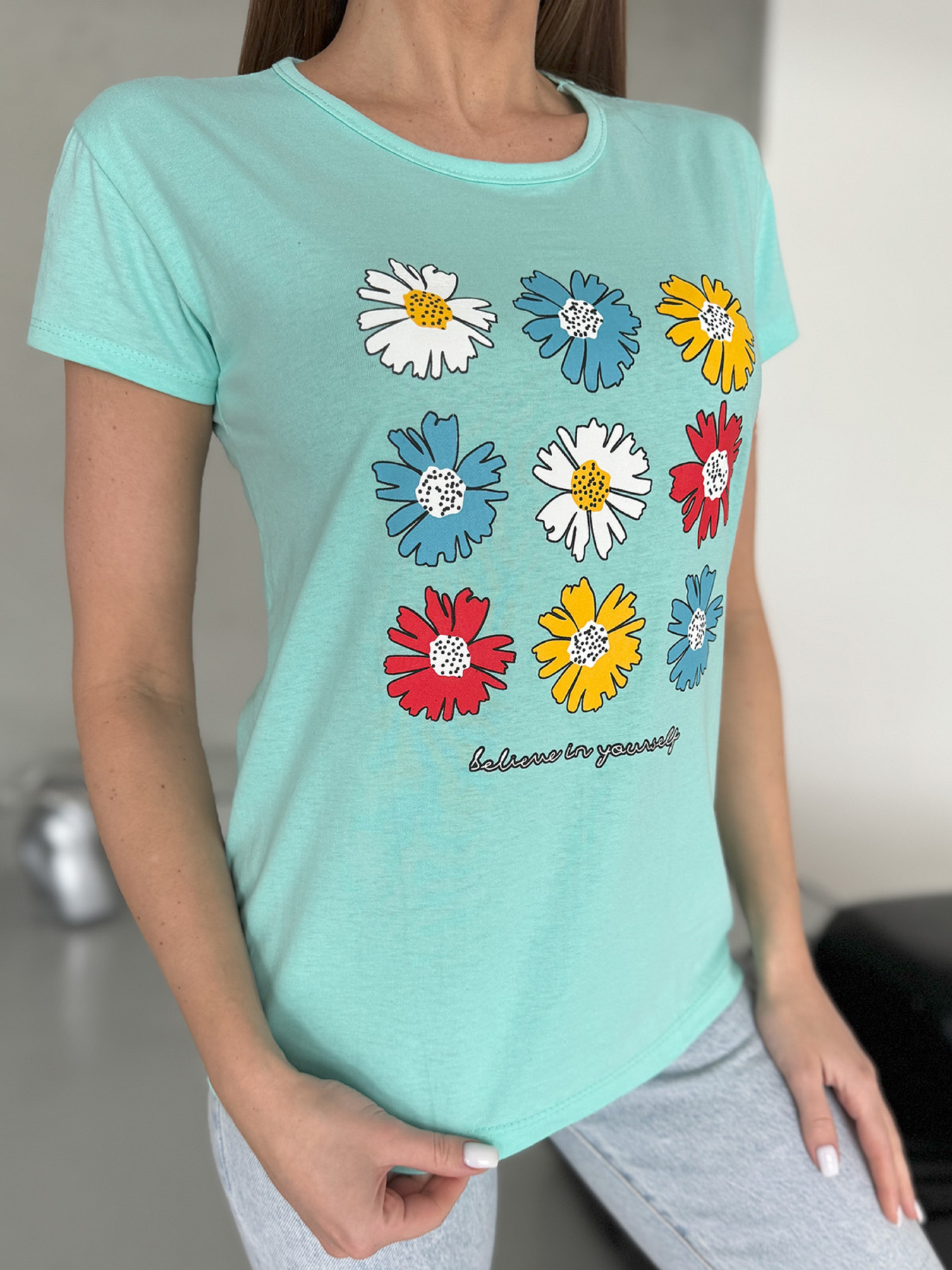 Футболка ISSA Plus модель WN20-597_мятный Фото