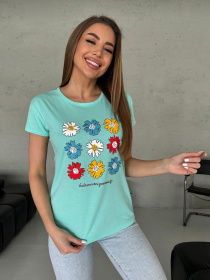 Футболка ISSA Plus модель WN20-597_мятный Футболка ISSA Plus модель WN20-597_мятный Фото