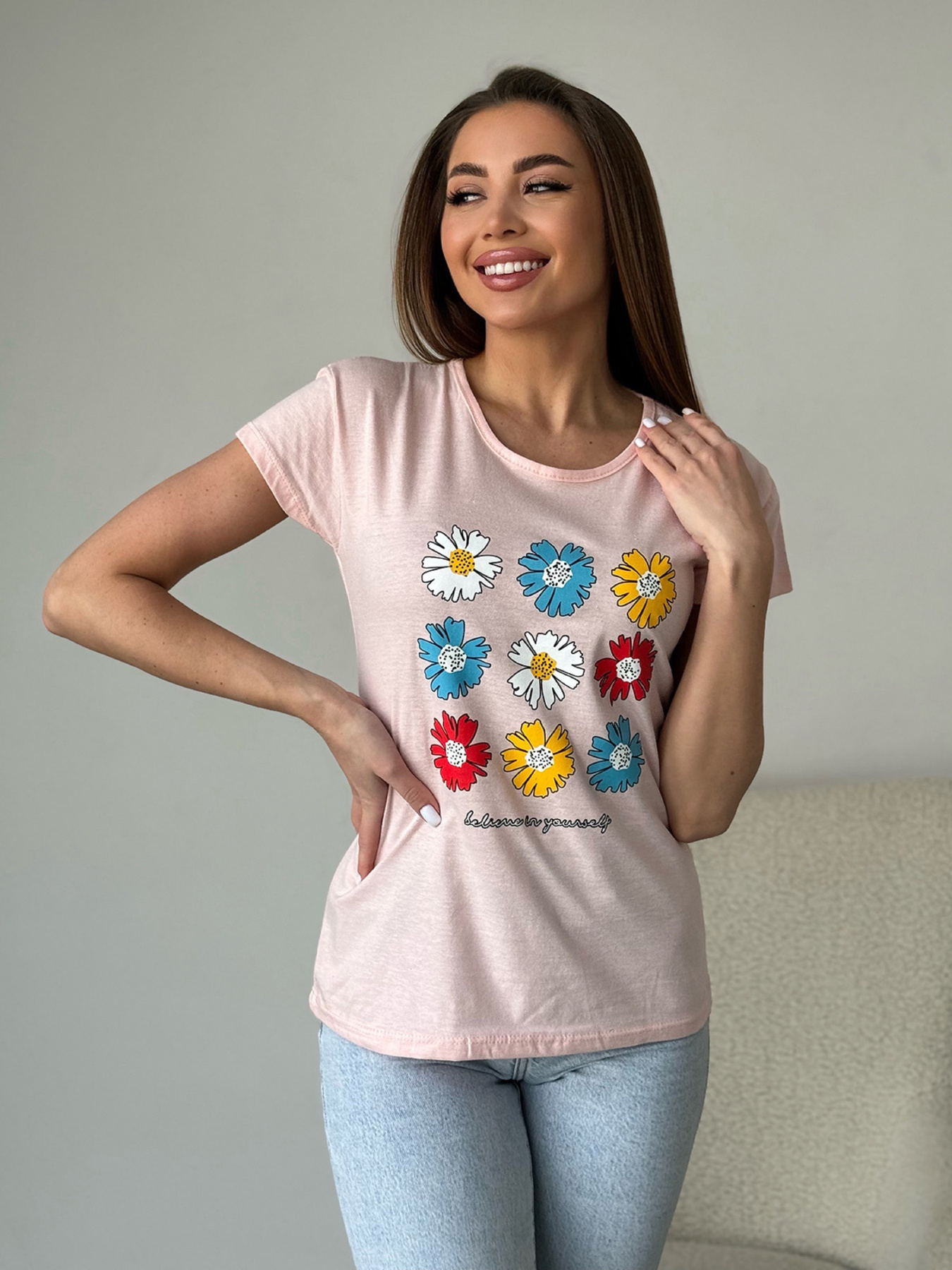 Футболка ISSA Plus модель WN20-597_розовый Фото