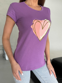 Футболка ISSA Plus модель WN20-598_сиреневый Фото