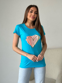 Футболка ISSA Plus модель WN20-598_голубой Фото