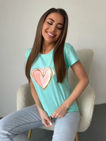 Футболка ISSA Plus модель WN20-598_мятный Фото