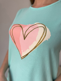 Футболка ISSA Plus модель WN20-598_мятный Футболка ISSA Plus модель WN20-598_мятный Фото