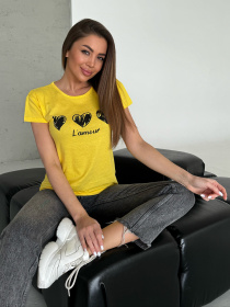 Футболка ISSA Plus модель WN20-599_желтый Фото