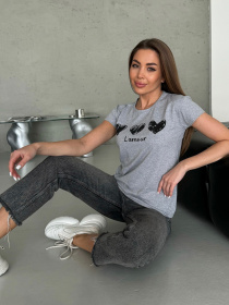 Футболка ISSA Plus модель WN20-599_серый Футболка ISSA Plus модель WN20-599_серый Фото