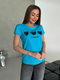 Футболка ISSA Plus модель WN20-599_голубой Фото