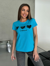 Футболка ISSA Plus модель WN20-599_голубой Футболка ISSA Plus модель WN20-599_голубой Фото