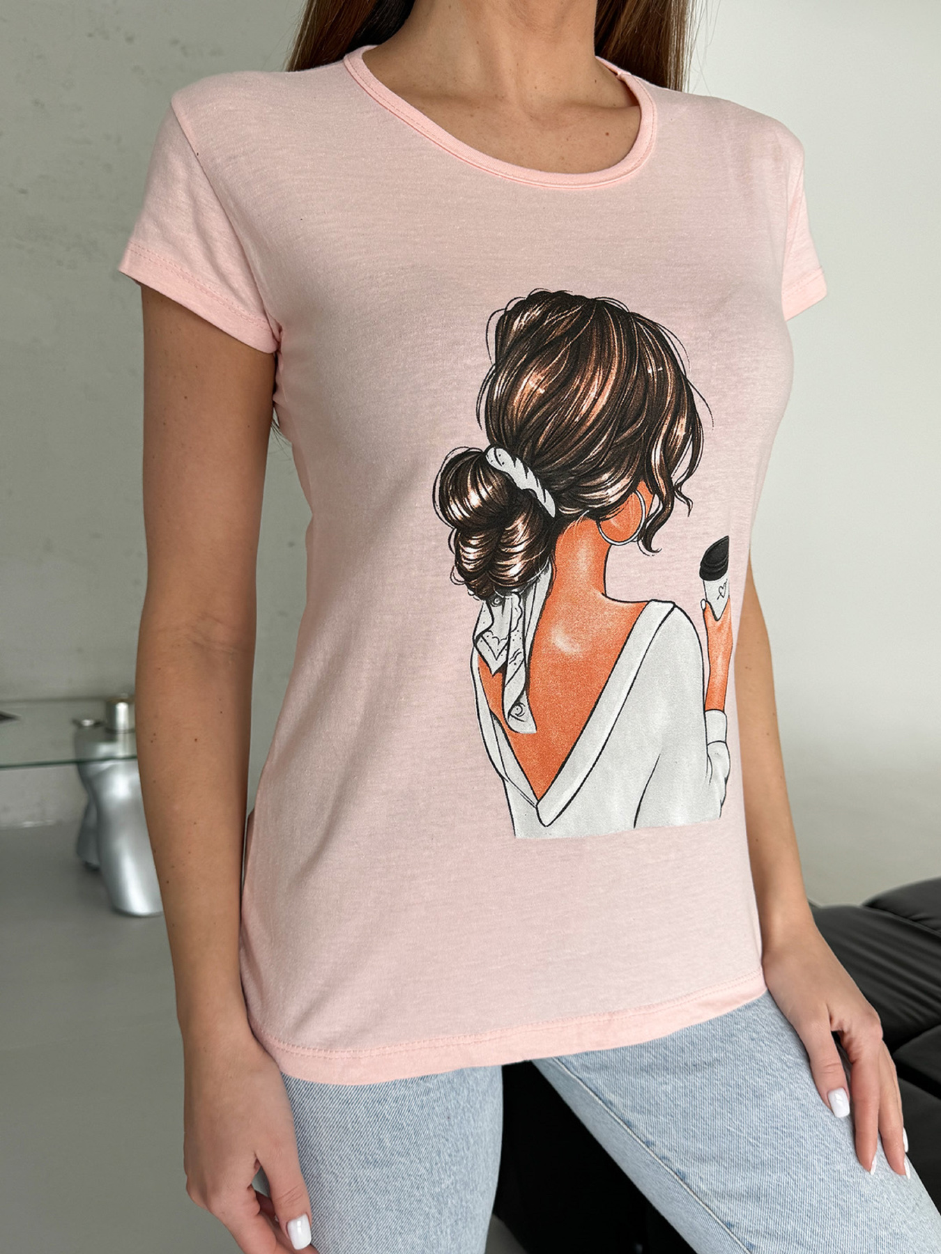 Футболка ISSA Plus модель WN20-600_розовый Футболка ISSA Plus модель WN20-600_розовый Фото