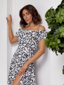 Платье миди ISSA Plus модель 14543_белый Фото