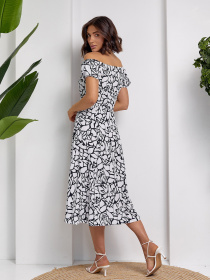 Платье миди ISSA Plus модель 14543_белый Фото