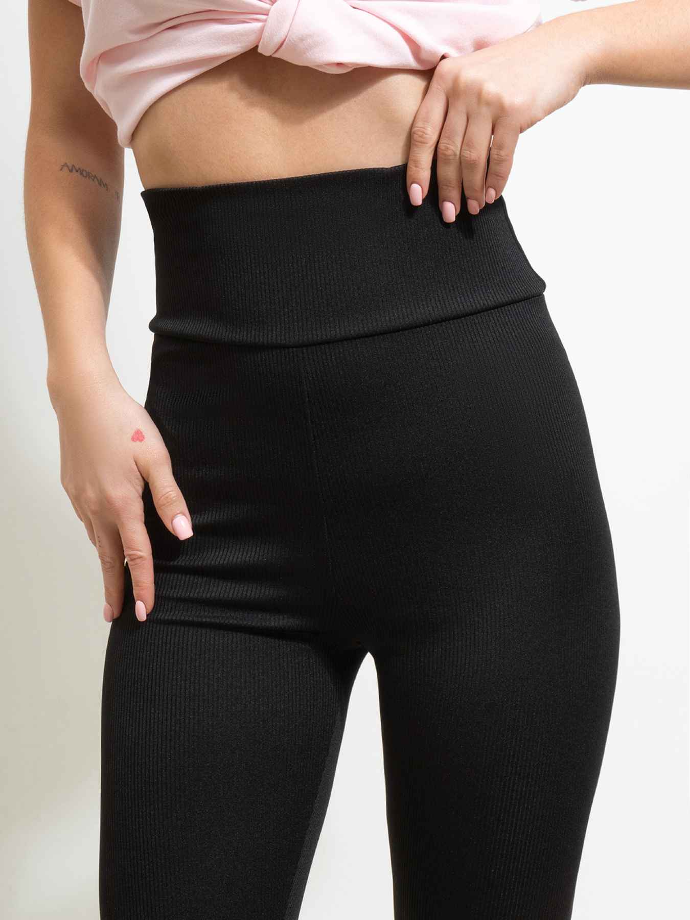 Леггинсы спортивные ISSA Plus модель 7773B_черный Фото