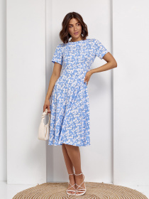 Платье миди ISSA Plus модель 14514_голубой Фото