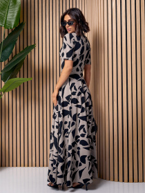 Сукня максі ISSA Plus модель 14540_коричневый Фото