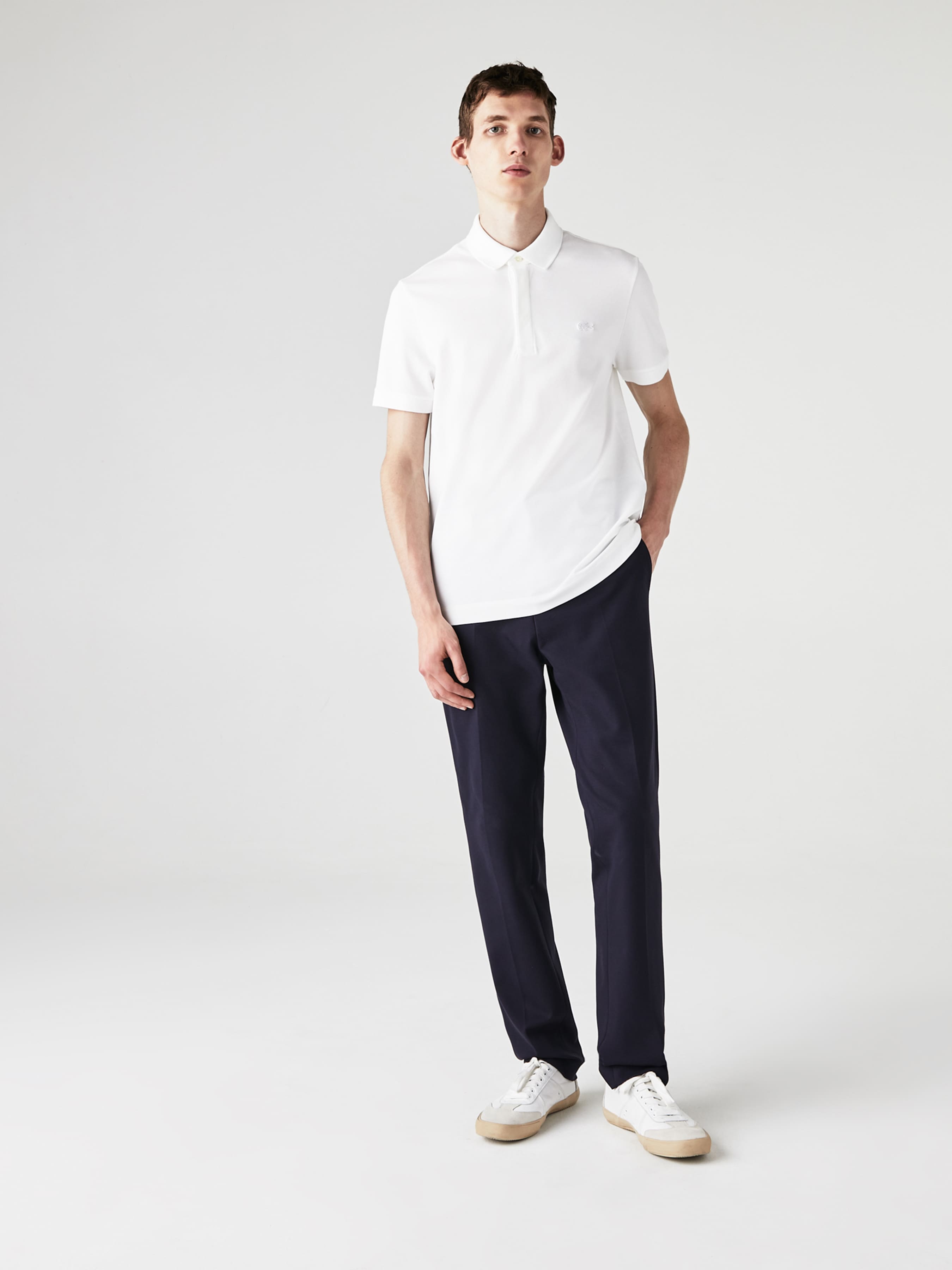 Бавовняне Чоловіче Поло Lacoste  (PH5522.001) колір білий