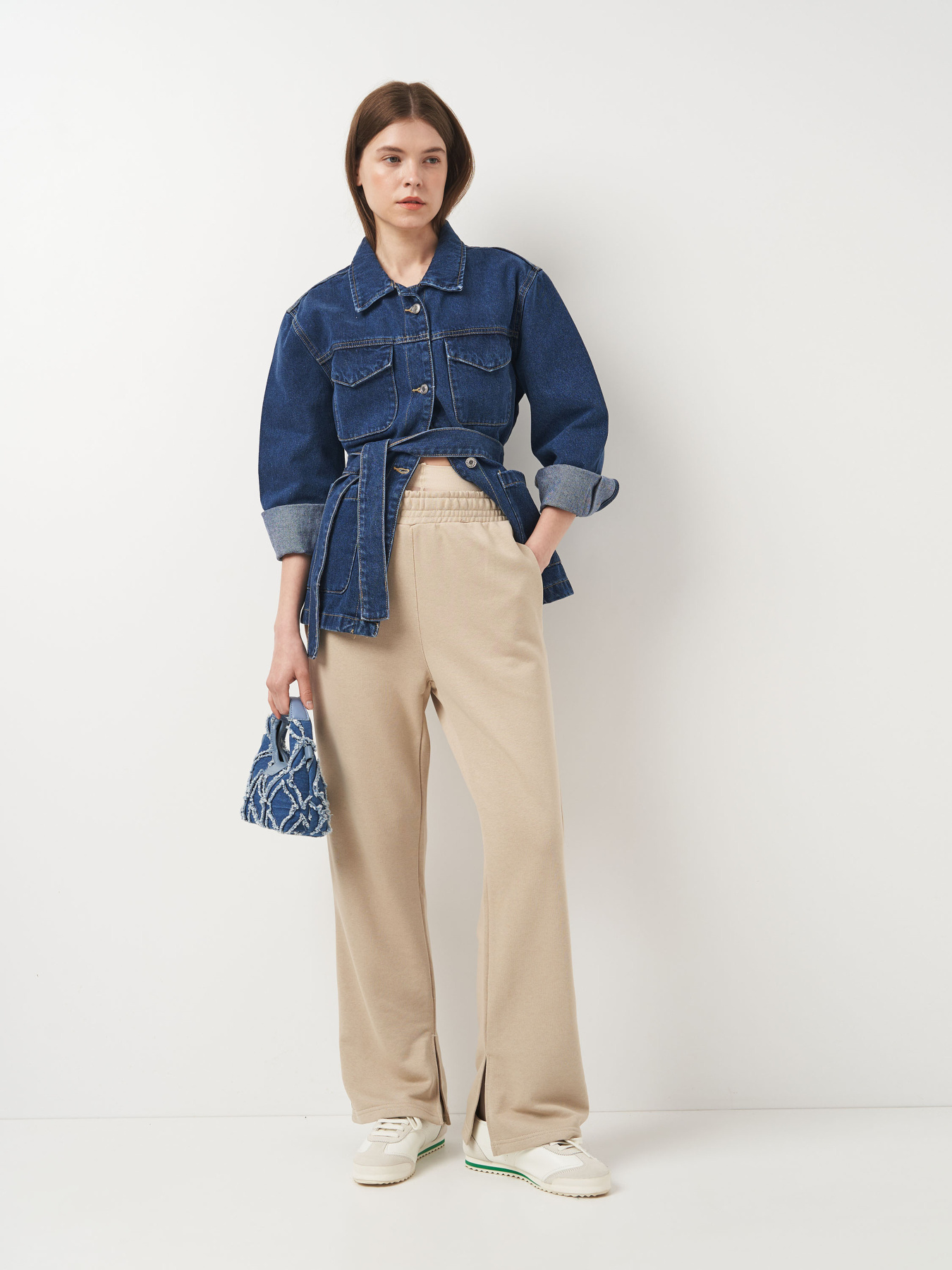 Штани палаццо Роза модель 231204_beige Фото