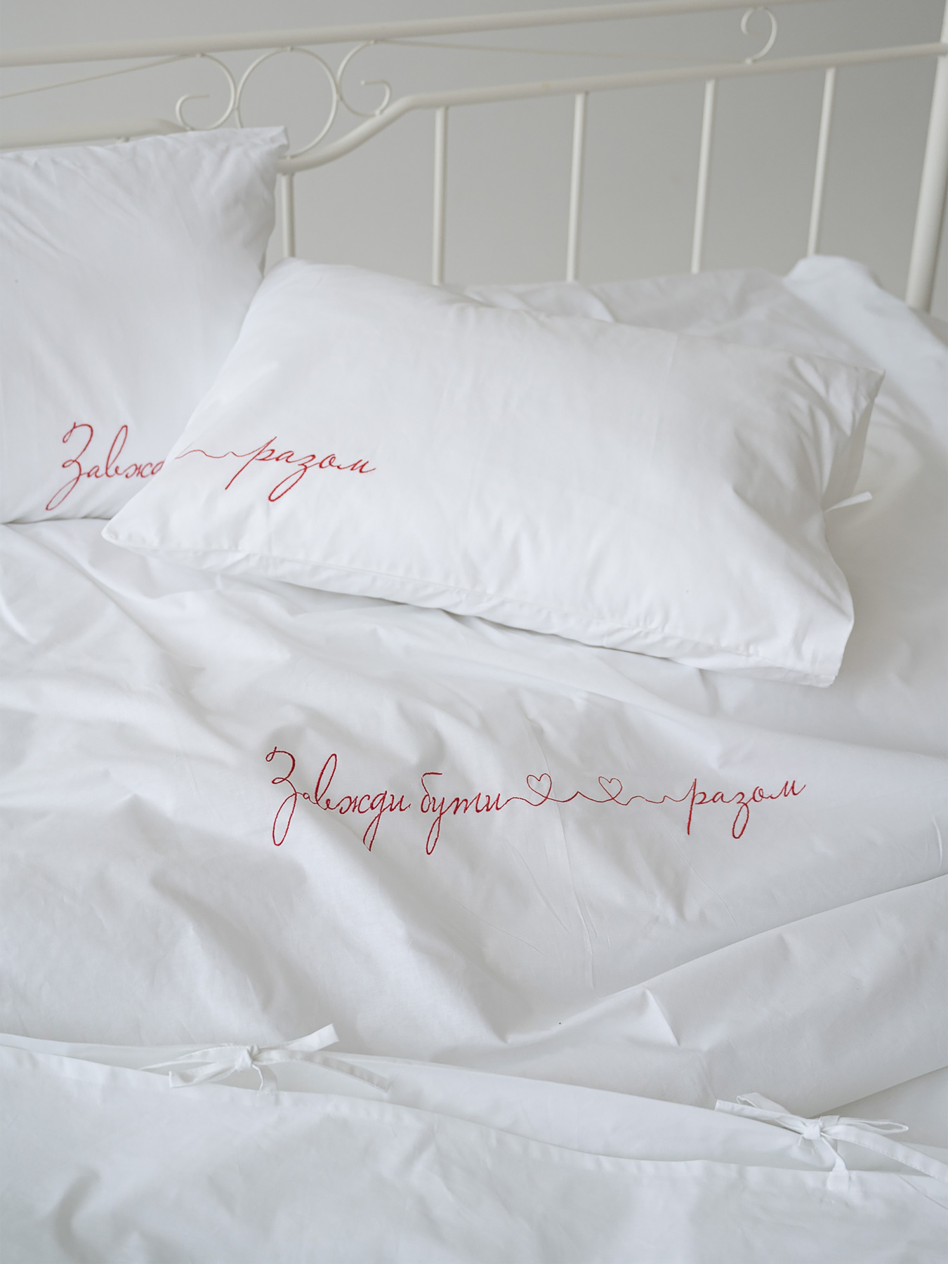 Комплект постельного белья с вышивкой LEVAN HOME модель 0012 Фото