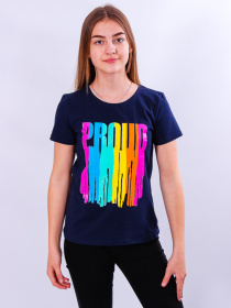 Футболка Носи своє модель 6012-036-33-chornilxno-sinj-proud Фото
