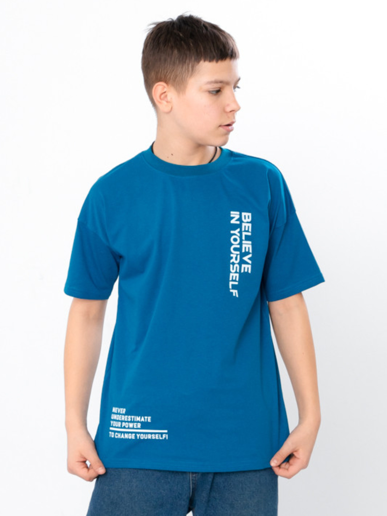 Футболка Носи своє модель 6414-001-33-1-temno-bryuzovij Фото